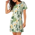 thumbnail image 2 of Disketp Hawaiian Style para Camisón Corto de Manga Corta para Mujeres, Camisón Cómodo con Escote Redondo, Bonito y Confortable, 2 of 6