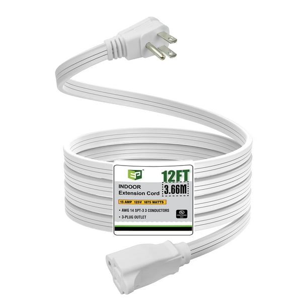 Cable de extensión EP SPT-3 de 12 pies, pesado, calibre 14, 3 puntas