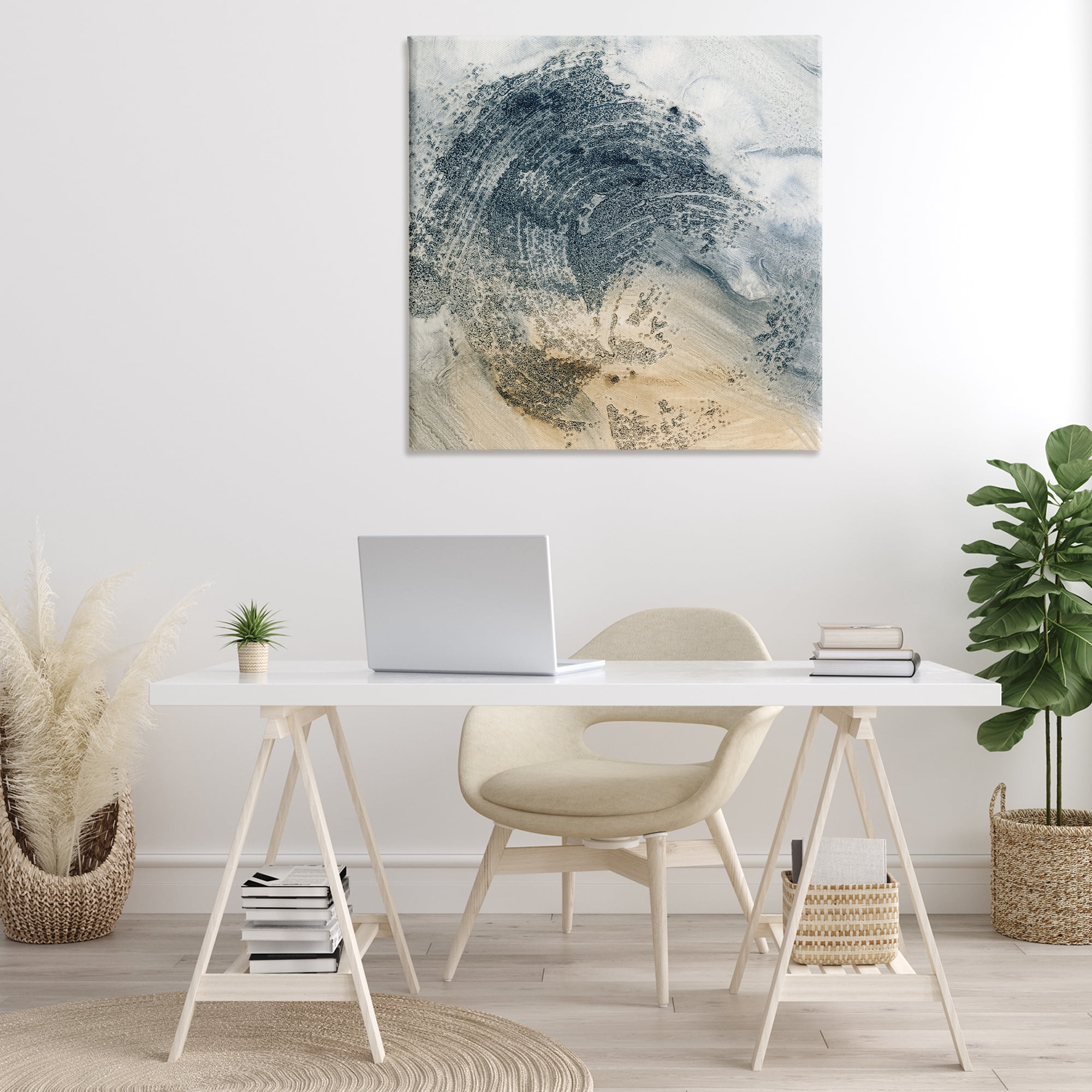 Stupell Industries Brushed Abstract Paint Abstract Painting Gallery Wrapped Canvas Art Print Wall Art, 36 x 36