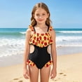 thumbnail image 2 of Hihipz One Piece Swimsuit for Toddler Girl Ladybug Print Ruffle Swimming Suits, 2 of 9
