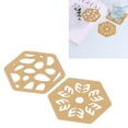 thumbnail image 4 of Metal Coasters, Strong Thermal Insulation Heat Resistant Cup Coasters Gold  For Restaurants, 4 of 8