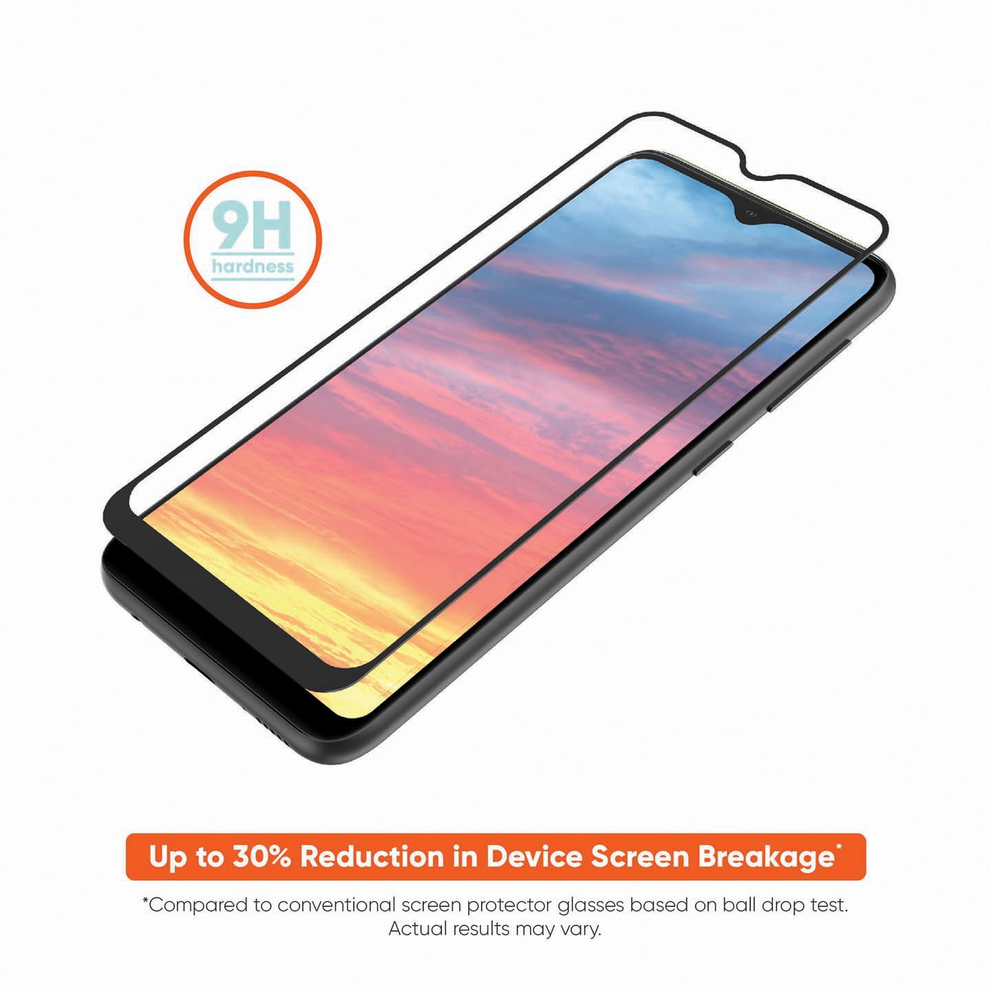 onn. 9757501 Glass Screen Protector with ImpactGuard Technology for Samsung Galaxy A10e