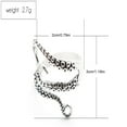 thumbnail image 3 of Guodhu Octopus Tentacle Claw Sea Ocean Open Ring Titanium Steel Scary Horror Goth Ring for Men Women, 3 of 6