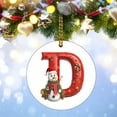 thumbnail image 4 of Moocorvic 26 Initial Letter Snowman Hanging Ornaments, Christmas Decorations Winter Keepsake Ornaments Gifts for Women, Friends & Family Holiday Party(D), 4 of 6