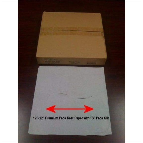 Chiropractic Headrest Papers with Face Slot in White Size: 12" x 12"