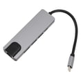thumbnail image 1 of 5 in 1 Type C HUB Multiport Adapter 2 USB 3.0 Ports 4K 30HZ RJ45 PD Charging Gigabit Ethernet USB C Laptop Docking Station LS1050, 1 of 5