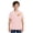 Light Pink, variant on Ruyang Athletic T Shirts for Boys Girls Cute Soccer Print Solid Baggy Polo Shirts Summer Kids Breathable Sports Short Sleeve 