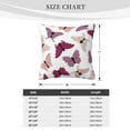 thumbnail image 4 of ZICANCN Pink Butterflies Seamless Texture Throw Pillow Covers, Bed Couch Sofa Knit Decorative Pillow Covers for Living Room Farmhouse, 12"x12", 4 of 8