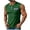 Green, variant on Antinious Men Stripe Sleeveless Crewneck Summer Button Pocket Tank Tops