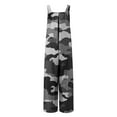 thumbnail image 6 of Awdenio Women's Jumpsuits, Rompers & Overalls Camouflage Printed Jumpsuit Casual Button Pocket Sleeveless Wide Leg Trousers, 6 of 7