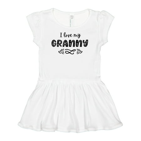 

Inktastic I Love My Granny with Hearts Gift Baby Girl Dress