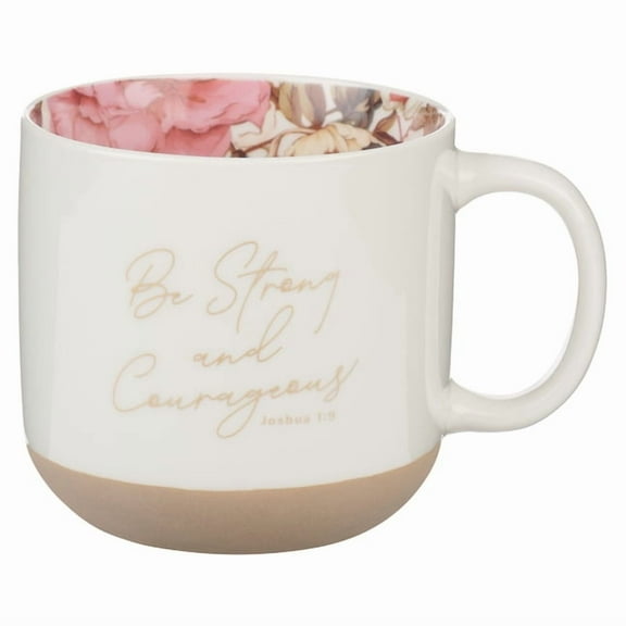 Christian Art Gifts Large Novelty Inspirational Ceramic Coffee & Tea Mug for Women: Strong & Courageous Encourag, (Hardcover)
