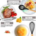 thumbnail image 4 of Utensilios de Cocina de Silicona, 12 Piezas Resistente al Calor con Mango de Madera, Juego de Utensilios de Cocina con Balde de Almacenamiento, 4 of 4