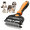 Orange, variant on LHYXU 3-in-1 Professional Pet Grooming Brush for Dogs & Cats – Dematting Comb, Undercoat Rake & Deshedding Tool for Long & Short Hair, Heavy Shedding & Matted Fur (Blue)