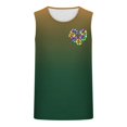 thumbnail image 3 of Camiseta sin mangas de cuello redondo para hombre, informal, a la moda, sin mangas, con estampado, cuello redondo, deportiva, de poliéster, 3 of 4
