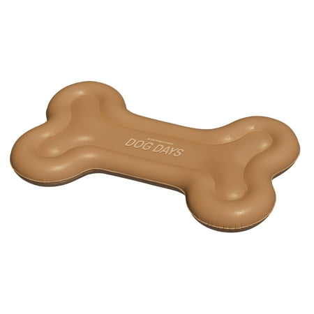 Swimline Dog Days Bone Float Inflatable Swimming Pool Toy Raft, Brown 90639