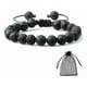 thumbnail image 1 of Pulsera Piedra Volcanica Ajustable Yoga Mandala Chakras Xtellar negro, 1 of 4