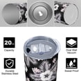 thumbnail image 4 of Pioneer Flower Floral Print Pattern 20oz Skinny Tumbler with Straw & Lid, Double Wall Vacuum Insulated Cup, Leak-Proof, Cup Holder Friendly, Hot 6H Cold 12H, 4 of 6