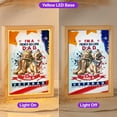 thumbnail image 2 of I'm a French Bulldog Dad and a Veteran, Nothing Scares me Happy Father's Day Acrylic Plaque with Wood Photo Frame Box Dog Lover Gifts Light Box - 00006, 2 of 5
