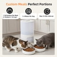 thumbnail image 5 of EDX 6L Automatic Cat Feeder for 2 Cats,&nbsp;Timed Cat Food Dispenser with 2 Stainless Steel Bowls, 10s Voice Recorder & Dual Power, Pet Feeder for Cats & Dogs, White, 5 of 7