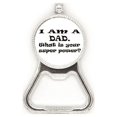 thumbnail image 1 of Super Power padre Festival quote Acero inoxidable Metal cerveza tapa sacacorchos, 1 of 3