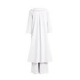 thumbnail image 4 of NMMUED Summer Two Piece Sets for Women Linen Outfits Women 2 Piece 2 Piece Lounge Set Women Gauze Sets for Women 2 Piece Matching Sets Women Clothing, White L, 4 of 4