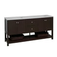 thumbnail image 6 of Lakeshore 72" Double Bathroom Vanity with Chocolate Cabinet and Engineered White Top, 6 of 6