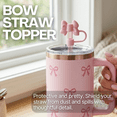 thumbnail image 4 of Biddlebee Tumbler Accessory Set with Water Bottle Handle, Straw Topper, Charm Hook & Lip Balm Holder, Pink Pearl, 4 of 8