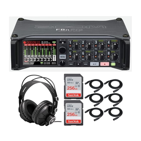 UPC: 0196271934882 | Zoom F8n Pro MultiTrack Field Recorder with Headphones and Accessory Bundle