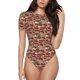 thumbnail image 1 of Fotbe Red Houses Body de Mujer con Cuello Redondo y Mangas Cortas, Sin Mangas Ajustado, Suave, Cómodo y Básico-Small, 1 of 7
