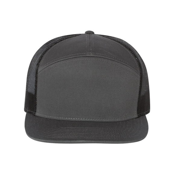 Richardson Seven-Panel Trucker Cap 168 Charcoal/ Black One Size