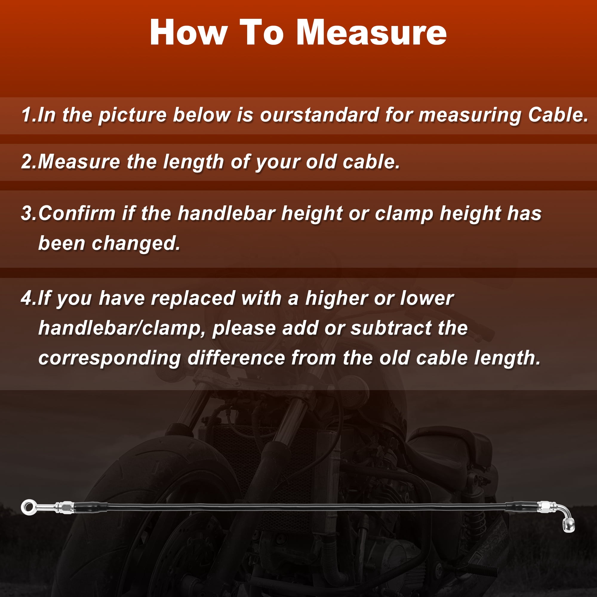 Unique Bargains 53.5In Front Brake Line Kit for Harley Softail Models from 2000 to 2010