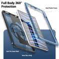 thumbnail image 3 of ELEHOLD Case for Apple iPad Pro 11 2022/2021/2020/2018/air4 10.9/air5,Soft TPU Rugged Durable Case with 360° Rotating Hand Strap & Foldable Hidden Stand & Pencil Holder,Navyblue, 3 of 10