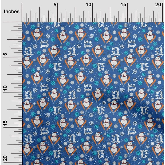 oneOone Viscose Chiffon Blue Fabric Christmas Sewing Fabric By The Yard Printed Diy Clothing Sewing Supplies 42 Inch Wide