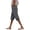 Grey, variant on Gunia Linen Blend Pants For Women Capri Pants Capris Beach Cropped Trousers Drawstring Side Split Casual Ladies Pant Vacation Summer Pants