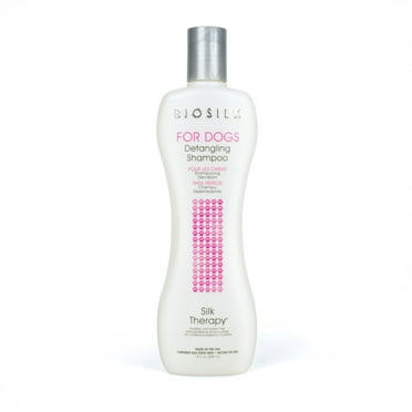 BioSilk Silk Therapy Detangling Dog Shampoo Sulfate & Paraben Free Fresh Scent 12 oz