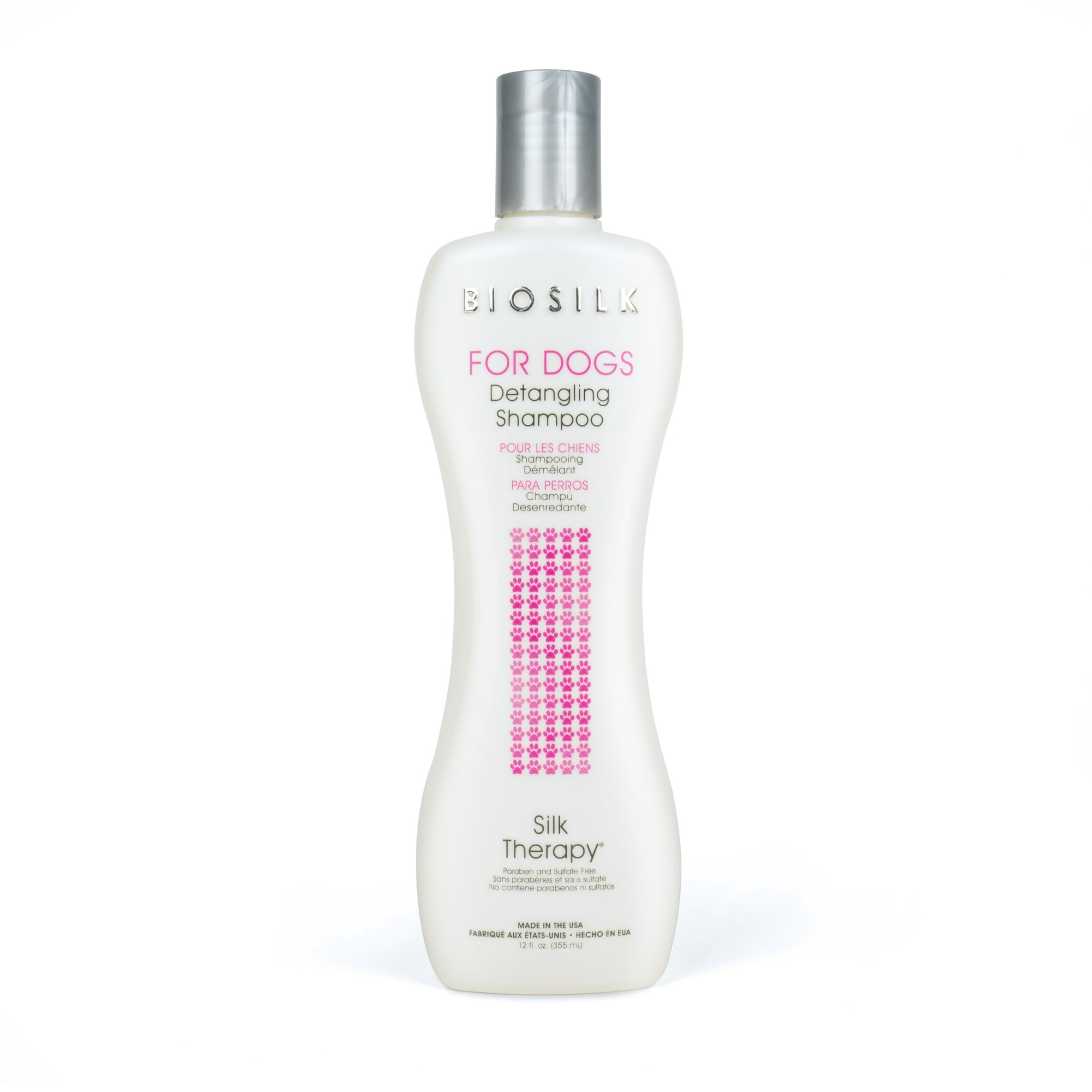 BioSilk Silk Therapy Detangling Dog Shampoo, Sulfate & Paraben Free, 12 oz