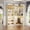 White Oak, variant on Homieasy 56.5-inch 2-in-1 Corner Closet Organizer System with Hanging Rods and Adjustable Shelves, White