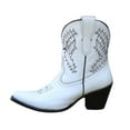 thumbnail image 2 of YOUSNH Bottes Plateforme Bottes Femmes Cowboy pour Femmes Chaussures Mode pour Femmes Bottes Bottes pour Femmes Chaussures Femme 2024 Tendance Blanc 10, 2 of 6