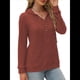 thumbnail image 2 of Sudadera con Capucha de Moda para Mujer, de Larga y Cuello en V, Informal, para Otoño e Invierno. Vino Tinto L, 2 of 7