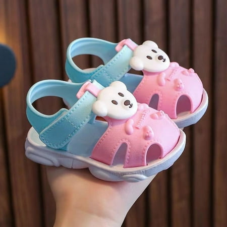 

Baby Sandals Summer Baotou Loopy Shoes Breathable Sandals Baby 0-1-2-3 Years Old Non-slip Soft Sole Toddler Shoes