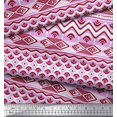 thumbnail image 3 of Soimoi Satin Silk Fabric Aztec Geometric Print Sewing Fabric Yard 42 Inch Wide, 3 of 3