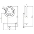 thumbnail image 6 of Miseno Mbdh5505x60 60" Bearing Roller Top Mount Barn Door Hardware Kit - Black, 6 of 7