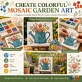 thumbnail image 2 of Cottage Garden Mosaic DIY Kit - Watering Can Mosaic Art Kit for Adults & Beginners, Relaxing Craft Hobby Set Includes Vibrant Beads, Glue, Tweezers & Display Easel, Aesthetic Home Decor Gift(F), 2 of 7