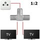 thumbnail image 5 of F Type Splitter 3 Way F-type Female To 2 Female Coaxial Connector Adapter 2pcs, 5 of 5