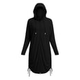 thumbnail image 6 of VBVC Women's UPF 50+ Full Zip Sun Protection Hoodie,Drawstring Beach Cover Up For Women,Ladies' Quick Dry Long Sleeve Swim Tunic with Pockets,Black,S-3XL, 6 of 8