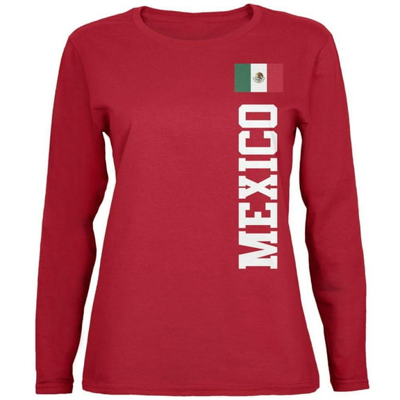 World Cup Mexico Red Womens Long Sleeve T-Shirt - 2X-Large