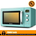 thumbnail image 6 of Costway 0.9Cu.ft. Retro Countertop Compact Microwave Oven 900W 8 Cooking Settings Green, 6 of 10