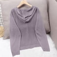 thumbnail image 6 of Sun Protection Hooded for Womens Button Down Long Sleeve Drawstring Thin Comfy Breathable Jacket with Pockets One Size, 6 of 7
