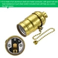 thumbnail image 3 of Uxcell E26/E27 Lamp Socket, 1/8IP Thread Screw UL Listed Hanging Light Bulb Holder Gold 2Pack, 3 of 5